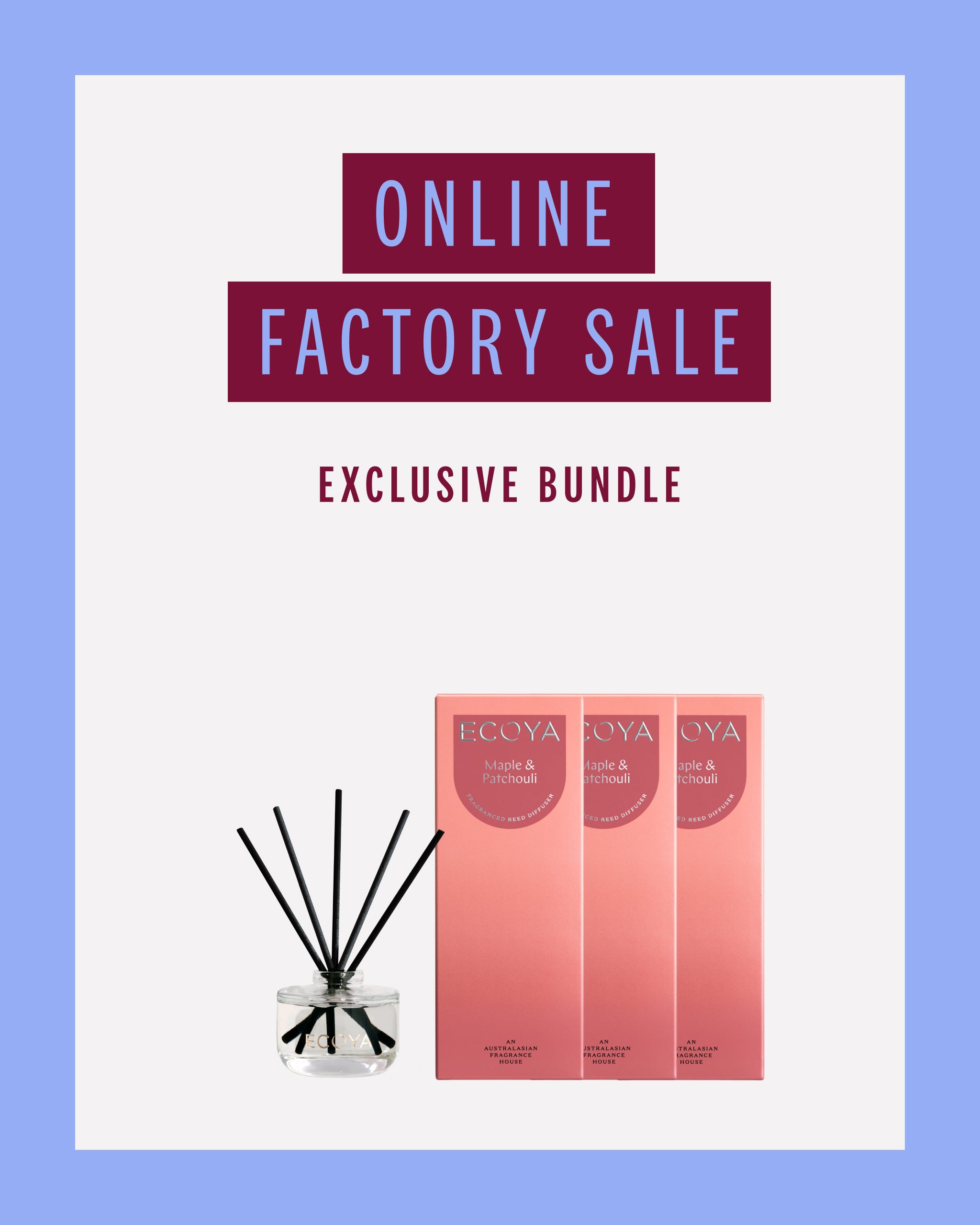 Maple & Patchouli Mini Reed Diffuser - Set of 3
