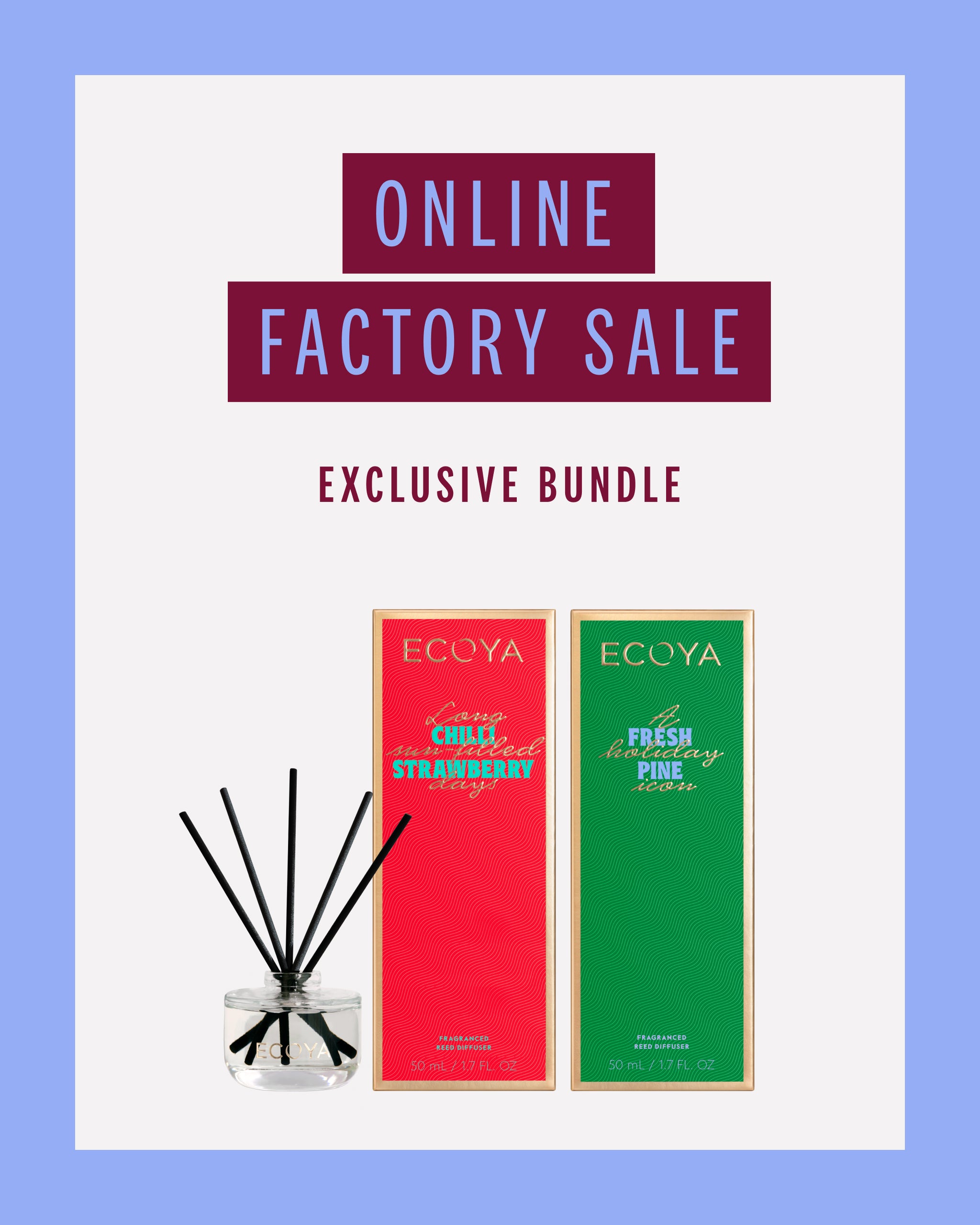 Holiday Collection Mini Diffuser Duo - Fresh Pine & Chilli Strawberry