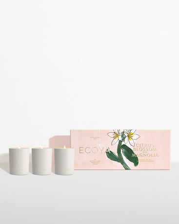 Mother's Day: Citrus Blossom & Magnolia Mini Ceramic Candle Gift Set