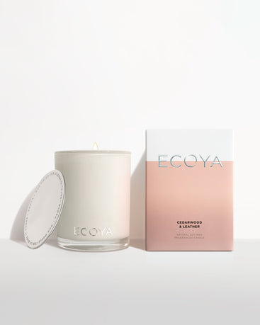 Cedarwood & Leather ECOYA candle gifts 